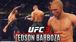 EA Sports UFC 3 Gameplay Edson Barboza Going For Leg Kick TKOs 👊 [upl. by Gratia]