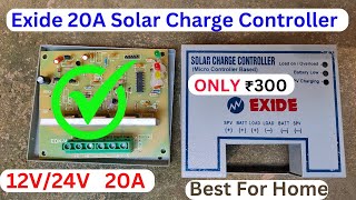 EXIDE 1224V 20A SOLAR CONTROLLER  Low price solar charge controller  PWM solar charge controller [upl. by Nalorac561]