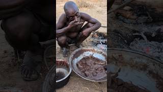 Wow Was a dinner Time with this delicious food made by hadzabe tribe middle of forest hadzabetribe [upl. by Ramberg]