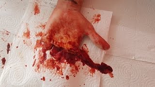 I CUT MY FINGERS OFF  SFX Makeup Tutorial [upl. by Brawner]