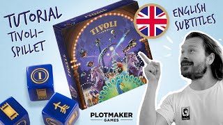 How to play Tivoli  the board game English subtitles [upl. by Enaasiali632]