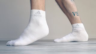 Adidas Cushioned Low Socks on Feet Review [upl. by Marney]