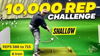 10000 Reps to Shallow Golf Swing Challenge  Uncut Range Session with Classical Music for Focus [upl. by Ecnadnac]