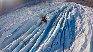 Amazing Paramotor Flight  Alaskan Glacier [upl. by Ecidnac171]