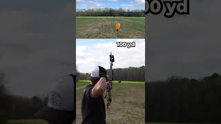 200 yard Archery with no sights archery longdistance trickshot sports [upl. by Eisenstark]