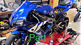 2003 Yamaha R1 project bike  part 1  31524 [upl. by Scotty]