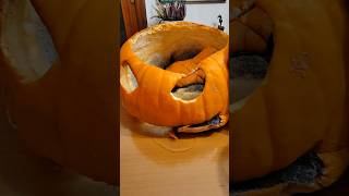 🎃 Esta calabaza si da miedo 🎃 calabaza pumpkin terror diycrafts [upl. by Rfinnej]