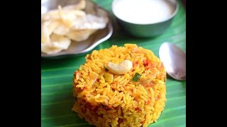 Easy Tomato Rice Recipe  Tomato rice In Pressure Cooker  Thakkali Sadam In Pressure Cooker [upl. by Aramad980]