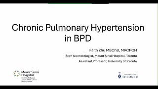 Chronic Pulmonary Hypertension in Bronchopulmonary Dysplasia [upl. by Haelem]