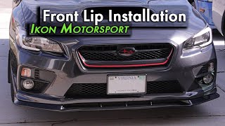 Ikon Motorsport Front Lip BLFSI15MPA Install on 20152018 WRX [upl. by Muldon]