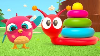 Full episodes of baby cartoons for kids Learn colors for kids amp Hop Hop the owl Baby videos [upl. by Hassin123]