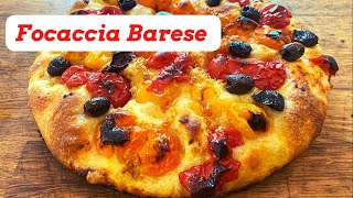 FOCACCIA BARESE  One ingredient will surprise you   PUGLIA [upl. by Enomys430]