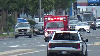 Torrance Fire Department BLS 92 Responding [upl. by Manly]