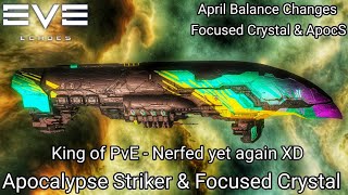 EVE Echoes  April Balance Patch  Focused Crystal amp Apocalypse Striker  King of PvE Nerfed Again [upl. by Gnol]