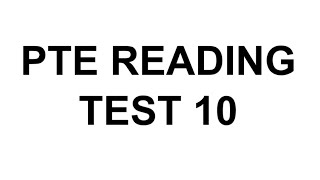 PTE Reading test 10 Unlimited fillup practice tests [upl. by Grete]