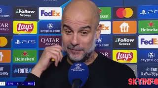 Pep Guardiola Post match interview  Sporting cp 41 Mancity [upl. by Fernandes519]