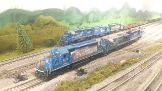 Conrail Operations on the Layout in HO Scale [upl. by Nyrrad]