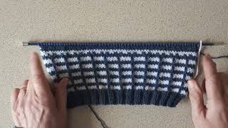 39 2 colour Slip Stitch Tutorial Sheilas Just Knitting [upl. by Cynde684]