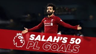 Fastest to Fifty  Mo Salahs first 50 Premier League goals for Liverpool [upl. by Sukramal437]