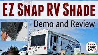 EZ Snap Exterior RV Window Shade Review and Demos [upl. by Trammel249]