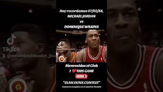 Michael Jordan vs Dominique Wilkins 1988 💪🏀Slam Dunk Contest [upl. by Sivatnod]