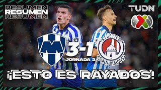 HIGHLIGHTS  Monterrey 31 Atlético San Luis  Liga Mx  CL2024 J3  TUDN [upl. by Anirtep651]