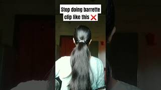 try this barrette clip hairstyles hackhairstyleshortvideohackhairtutorial [upl. by Lizzie]