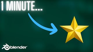 BLENDER SIMPLIFIED  How To Make a Star in Blender 43  Tutorial [upl. by Euqinad]