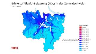 StickstoffdioxidBelastung NO₂ in der Zentralschweiz [upl. by Haelhsa448]