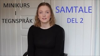 Minikurs i tegnspråk Samtale  del 2 41 [upl. by Yllil207]