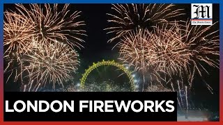 London Amazing fireworks and New Year 2024 Celebration at London Eye  New Year 2024 [upl. by Harias440]