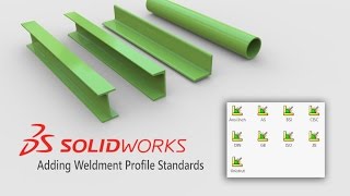 Solidworks  Adding Weldment Profile Standards Standart Profilleri Yükleme [upl. by Mayhew742]