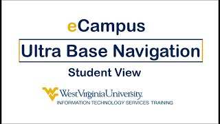 eCampus Ultra Base Navigation Introduction for Students [upl. by Adniles]