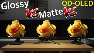 Is Glossy OLED Better vs Matte Screen amp QDOLED ASUS XG27AQDMG Review [upl. by Napra820]