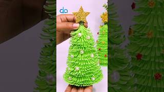 How to Make Xmas Tree⭐Christmas Tree Making Idea with Paper🎄Holidays Craft christmas shorts diy [upl. by Russi600]