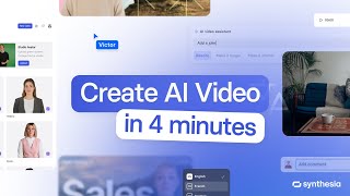 Create an AI Video in 4 Minutes with Synthesia ⚡️ [upl. by Ardnnek]