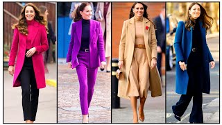 Princess Kate Middleton Dresses Style IN Different OutfitsLong Coat Design Ideas [upl. by Mildred]