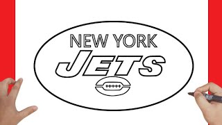 HOW TO DRAW NEW YORK JETS LOGO [upl. by Sirenay]