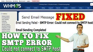 HOW TO FIX WHMCS SMTP ERROR Could not connect to SMTP host STEP BY STEP☑️ [upl. by Yelrahs]