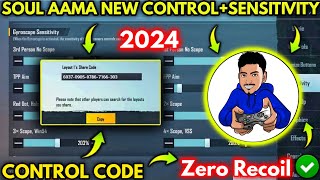 SOUL AMAN NEW BEST SENSITIVITY  CODE AND BASIC SETTING CONTROL PUBG MOBILE [upl. by Allina32]