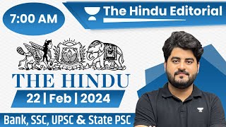 22 Feb 2024  The Hindu Analysis  The Hindu Editorial  Editorial by Vishal sir  Bank  SSC  UPSC [upl. by Ahsimot]