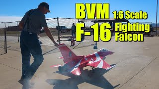 Steve Mortimer BVM 16 Scale F16 Fighting Falcon Saturday November 2 2024 [upl. by Nonnac]