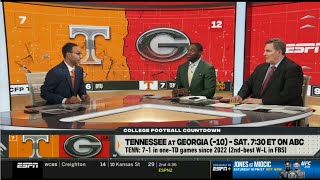 College Football Countdown  Sam Acho breaks CFB Week 12 Georgia vs Tennessee Colorado vs Utah [upl. by Arutak]