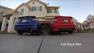 Full Race Catback vs Vibrant Catback Rev Comparison [upl. by Atteuqehs921]