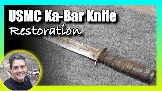 USMC KaBar Knife Restoration [upl. by Reyna733]