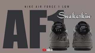 Nike Air Force 1 Low quotSNAKESKINquot  2024 Details  Release Info [upl. by Ludwigg]