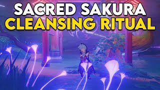 Sacred Sakura Cleansing Ritual Puzzle Solution  Genshin Impact [upl. by Rhianna]