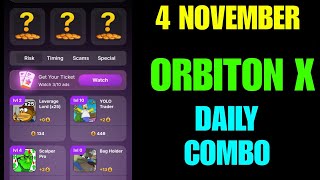 OrbitonX Daily Combo 34 November  Orbiton X Game Daily Combo Today  OrbitonX Daily Combo Card [upl. by Ellehcim682]