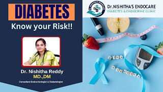 𝗗𝗜𝗔𝗕𝗘𝗧𝗘𝗦  𝗞𝗡𝗢𝗪 𝗬𝗢𝗨𝗥 𝗥𝗜𝗦𝗞  By Dr Nishitha Reddy diabeticawareness [upl. by Alithea]