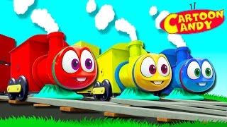 Learn Colors with Trains WonderBalls Colors For Children by Cartoon Candy [upl. by Tabor784]